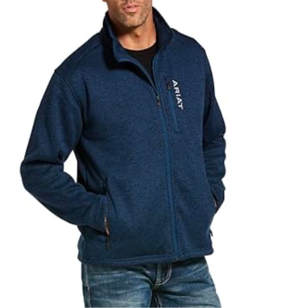 COPY - ARIAT Men's Navy Caldwell Full Zip Sweater Jacket Size S/P